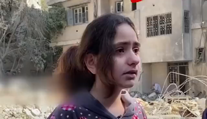 巴勒斯坦10歲女孩廢墟前哭訴：我只是個孩子