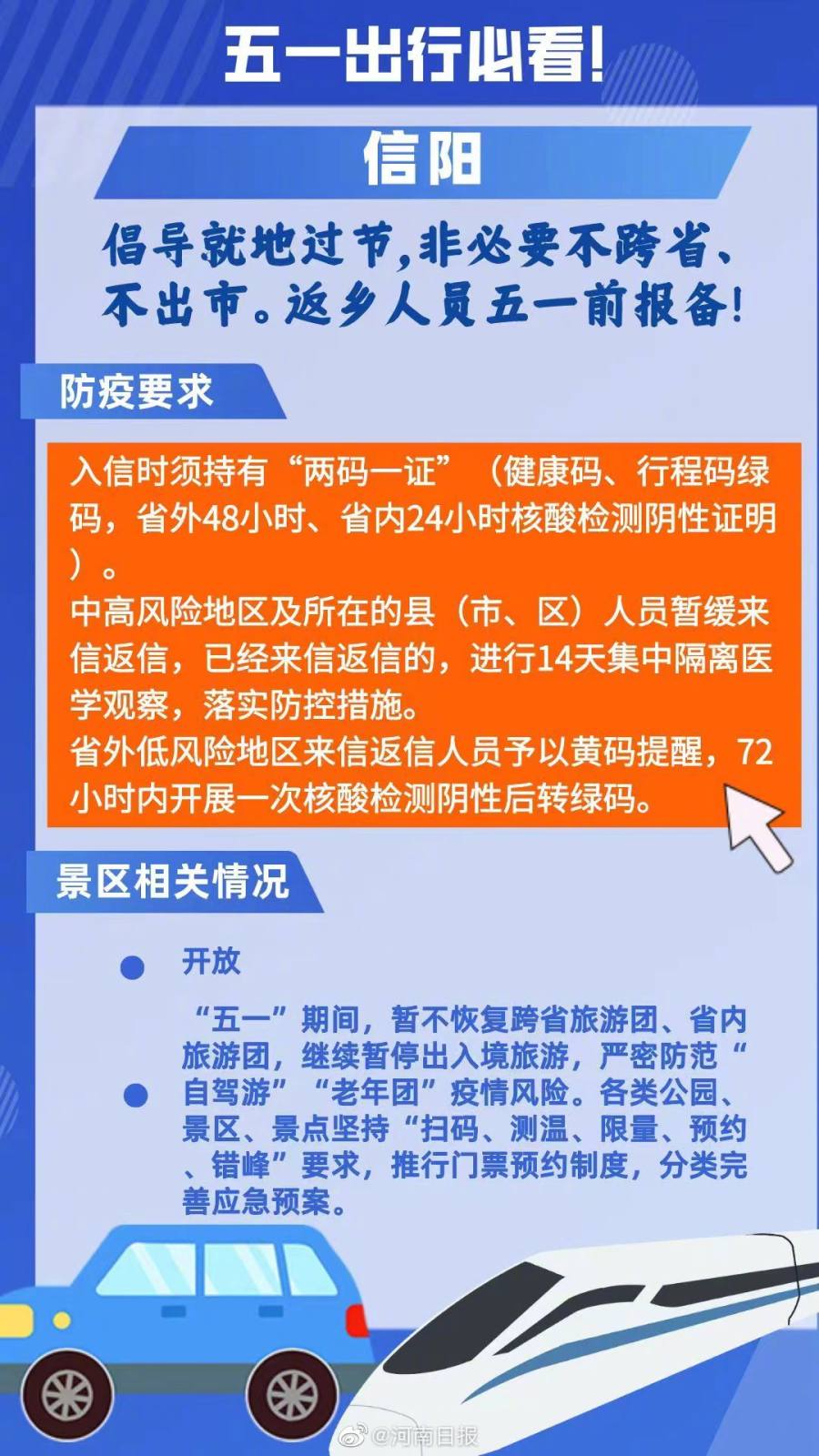 出行必看！五一河南各地出行政策来了